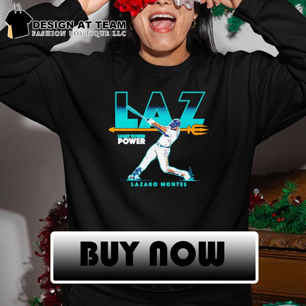 Lazaro Montes Laz light tower power Seattle Mariners baseball shirt