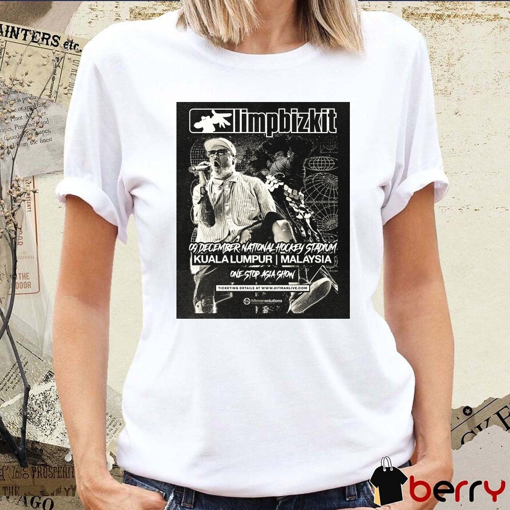 Limp Bizkit 9 December 2026 National Hockey Stadium Kuala Lumpur Malaysia One Stop Asia Show Poster t-shirt