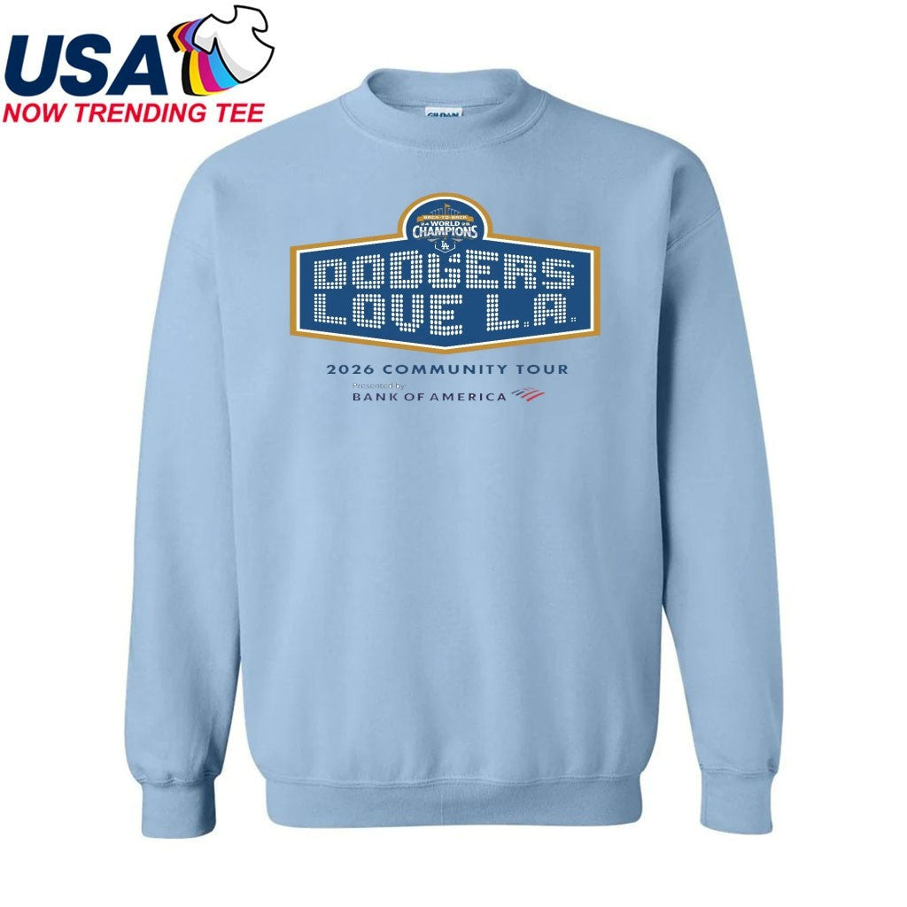 Los Angeles Dodgers Love LA 2026 Community Tour Shirt