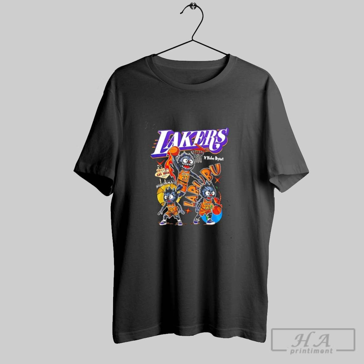 Official Los Angeles Lakers X Labubu X Kobe Bryant Graphic