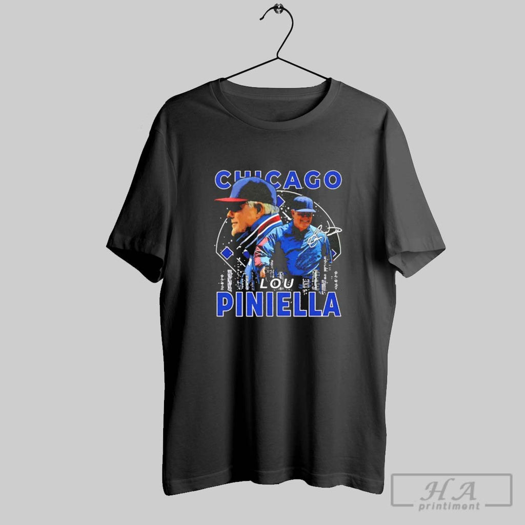Official Lou Piniella Chicago Cubs City Skyline Gritty
