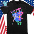 Love Snow Hate I C E Retro 80S Style Neon Skiing Shirt