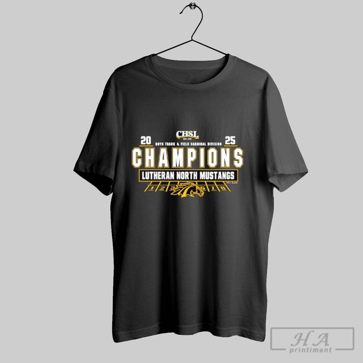 Official Lutheran North Mustangs 2025 Boys Track And Field Cardinal Division Champions