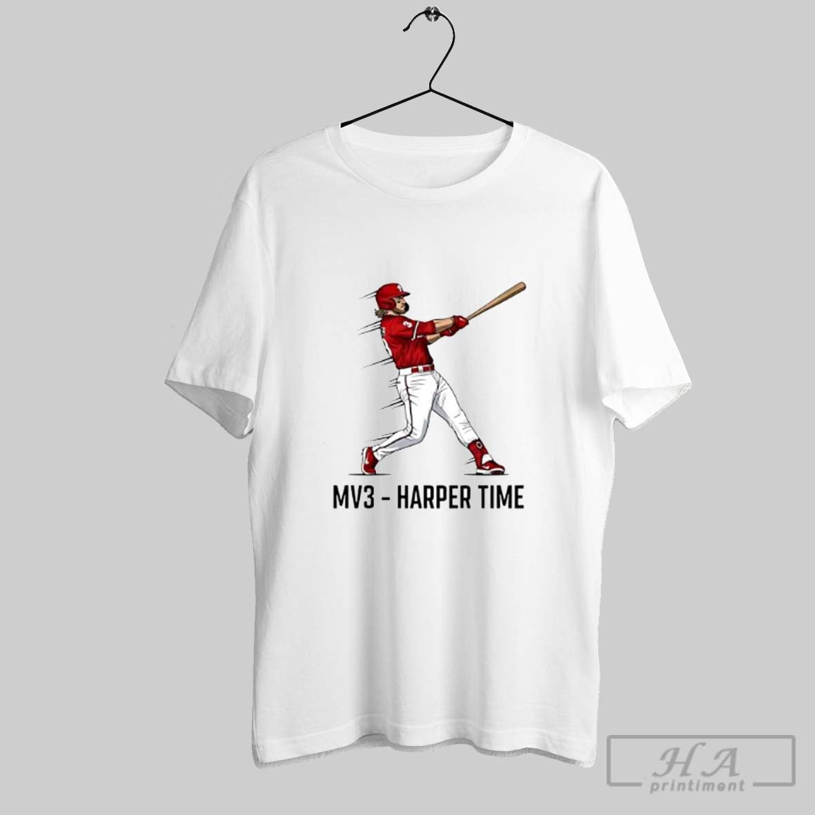 Official Mv3 Harper Time Baseball Fan Bryce Harper Action Posters White