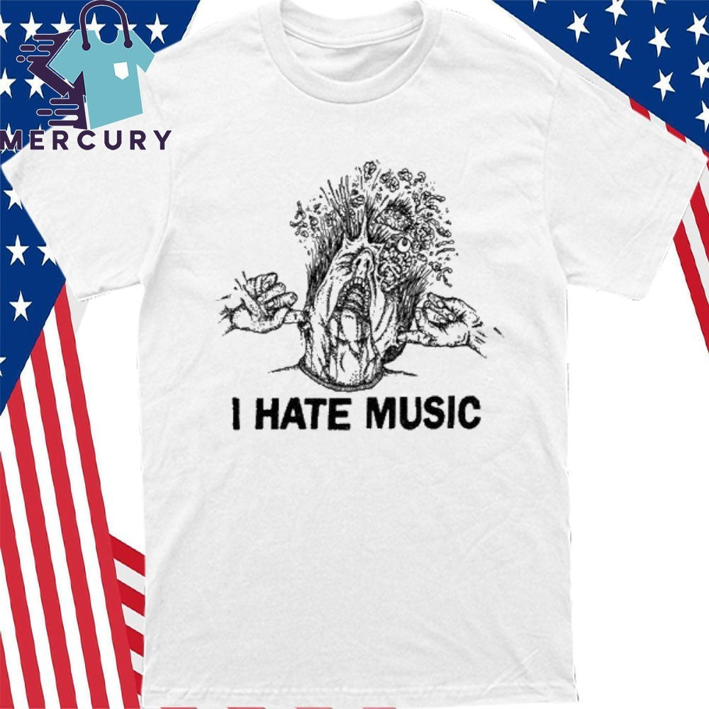 Maggot Death I Hate Music Shirt