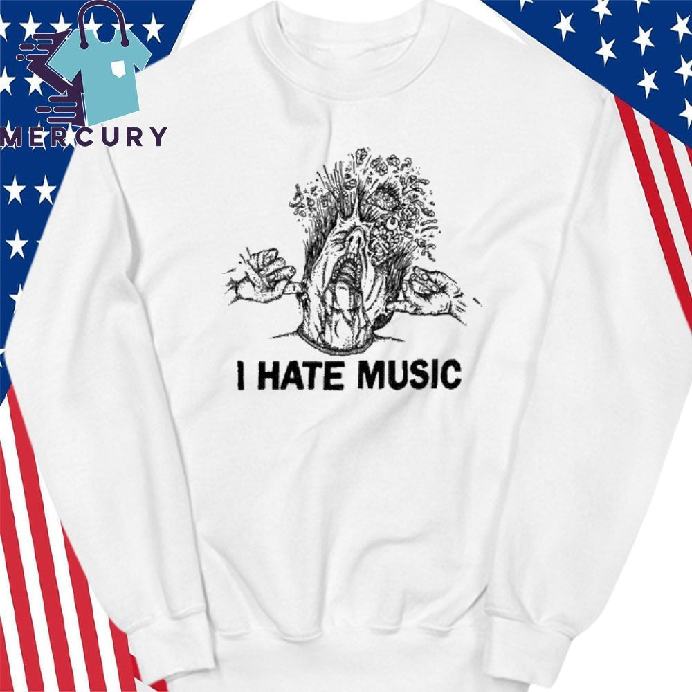 Maggot Death I Hate Music Shirt