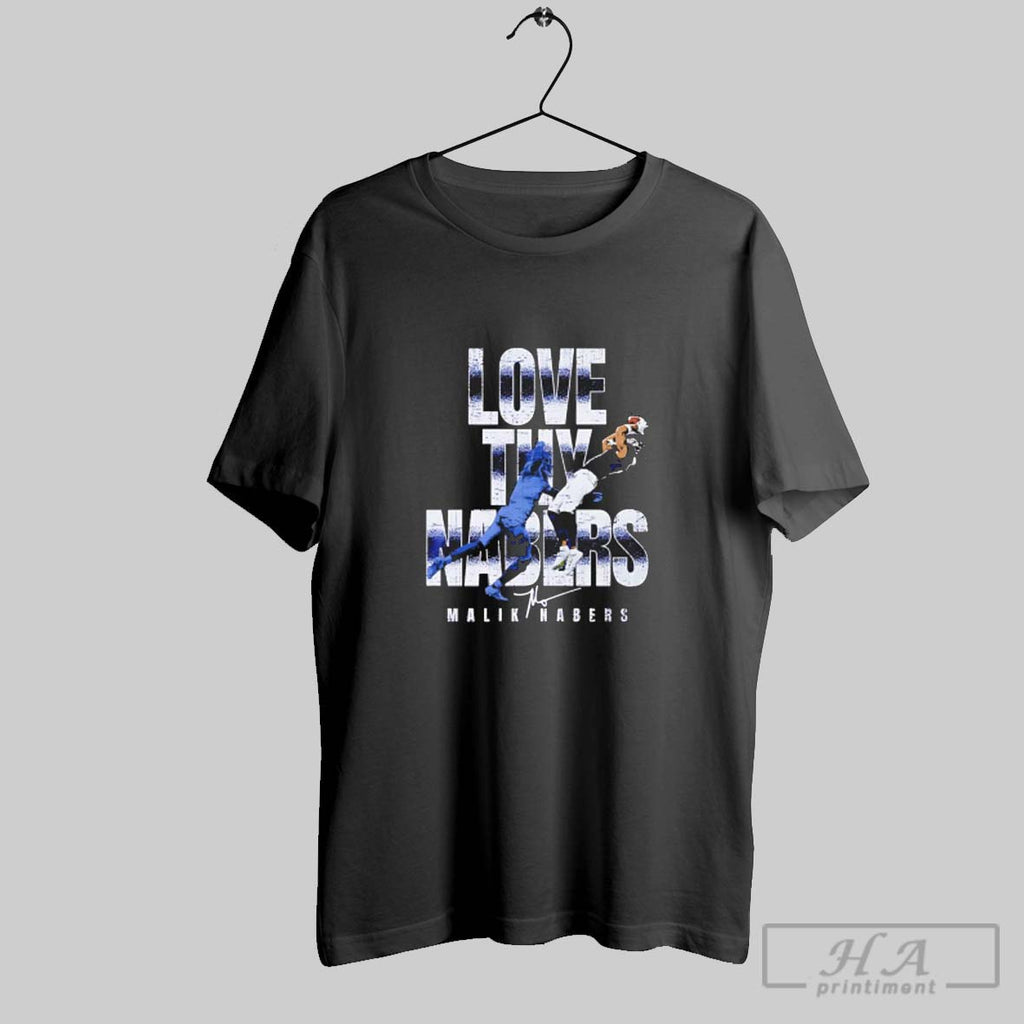 Official Malik Nabers New York Giants Football Love Thy Nabers Signature