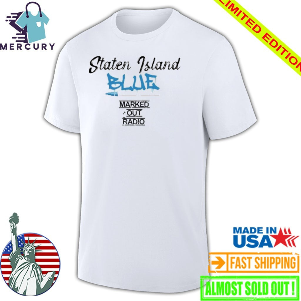 Marked Out Radio Staten Island Blue Shirt