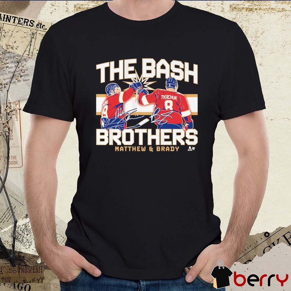 Matthew & Brady Tkachuk The Bash Brothers Florida Panthers NHL Signatures t-shirt