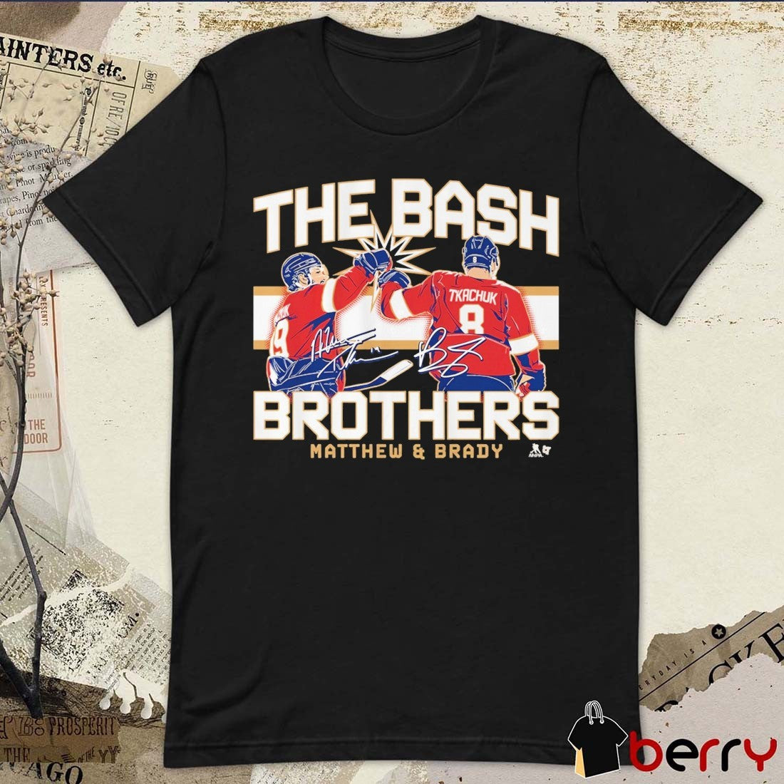 Matthew & Brady Tkachuk The Bash Brothers Florida Panthers NHL Signatures t-shirt
