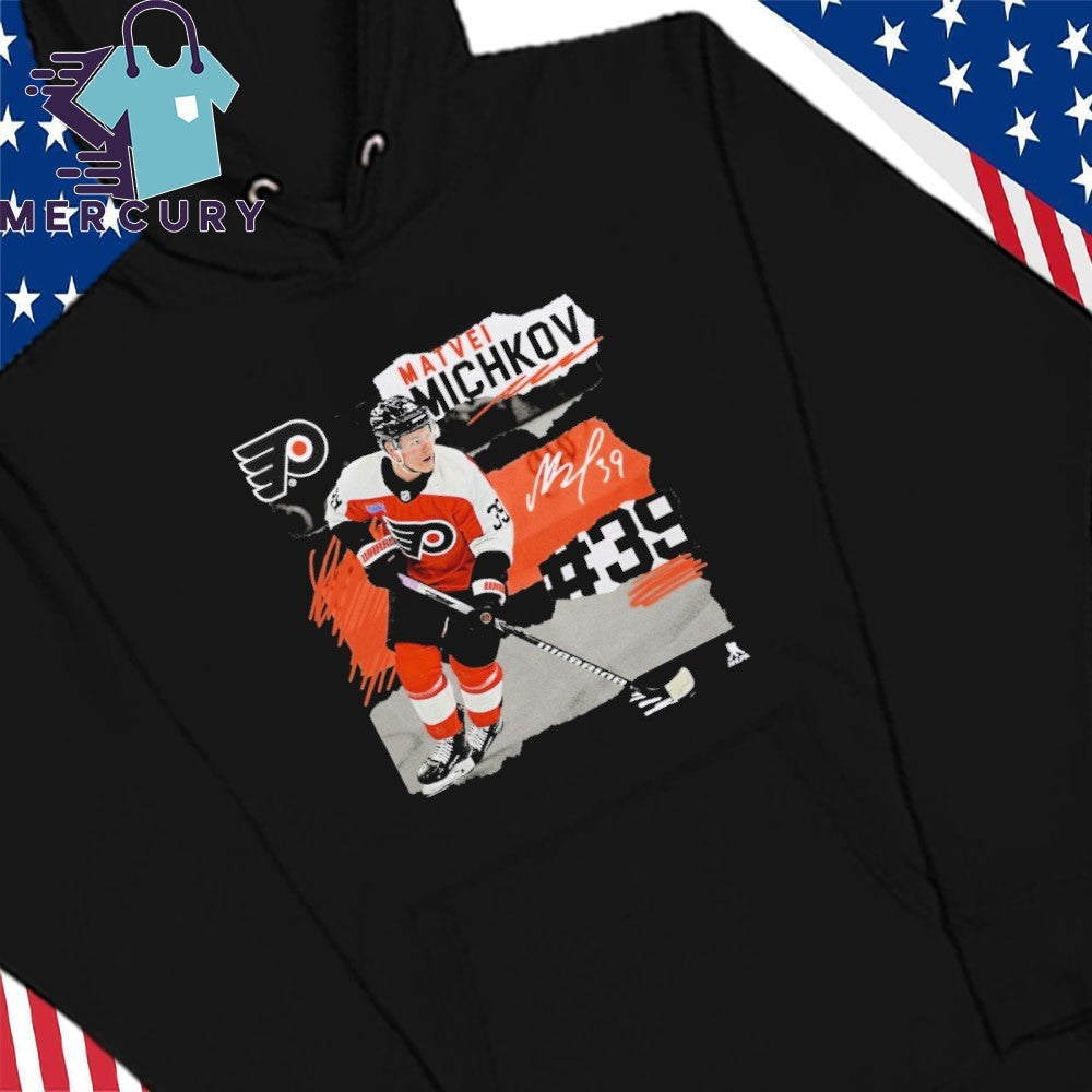 Matvei Michkov Black Philadelphia Flyers Fresh Ice Shirt