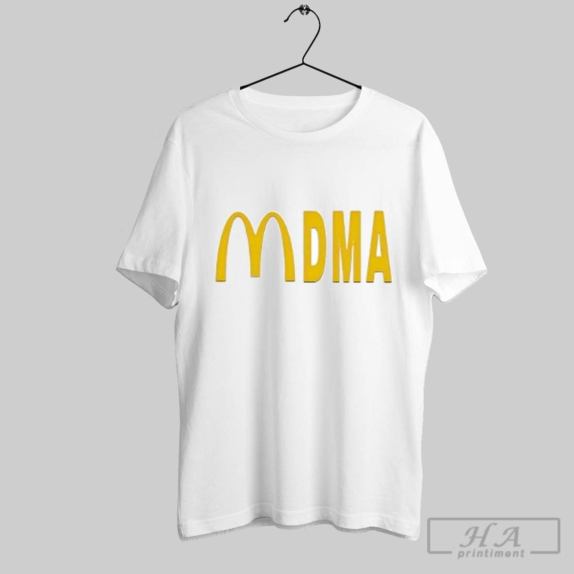 Official Mdma Mcdonalds Golden Arches Parody Graphic Posters White