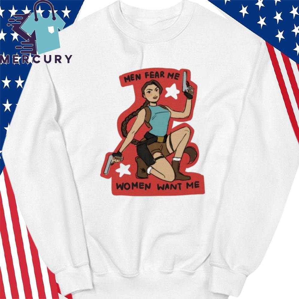 Men Fear Me Women Want Me Woman Holding A Gun Shirt