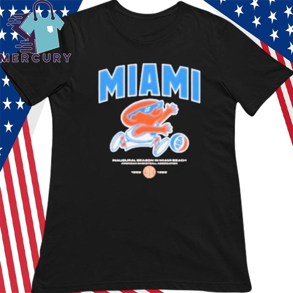 Miami Floridians Dribbling Mascot American Basketball Association Est 1969 Shirt