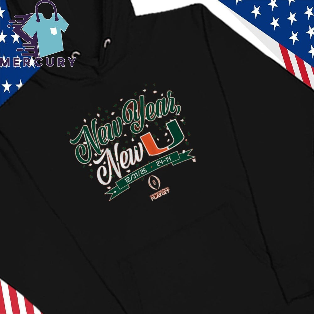 Miami Football CFP New Year, New U Shirt