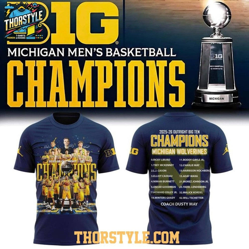 Michigan Wolverines 2025-2026 Big Ten Outright Champions Shirt