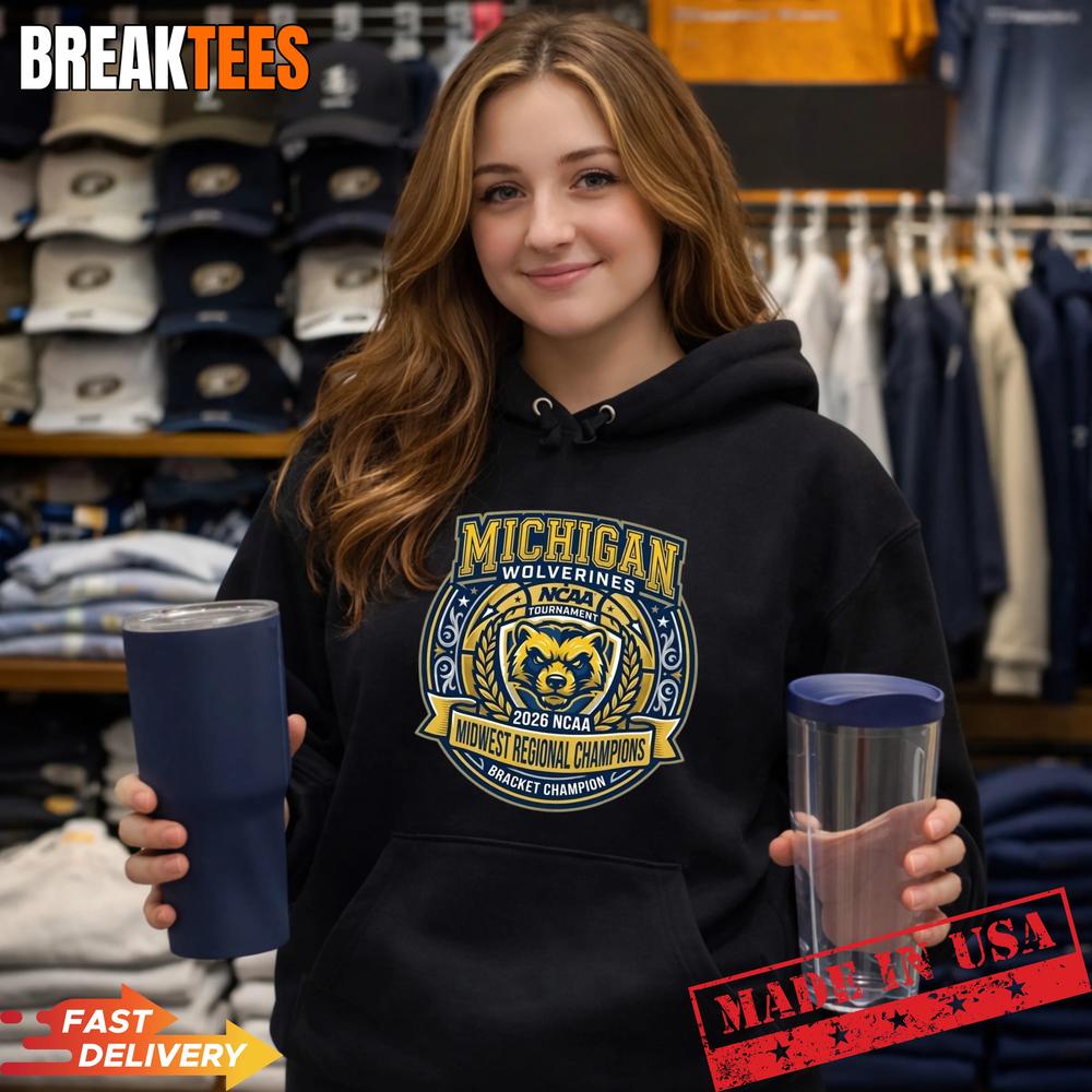 Michigan Wolverines 2026 NCAA Midwest Regional Champions T-Shirt