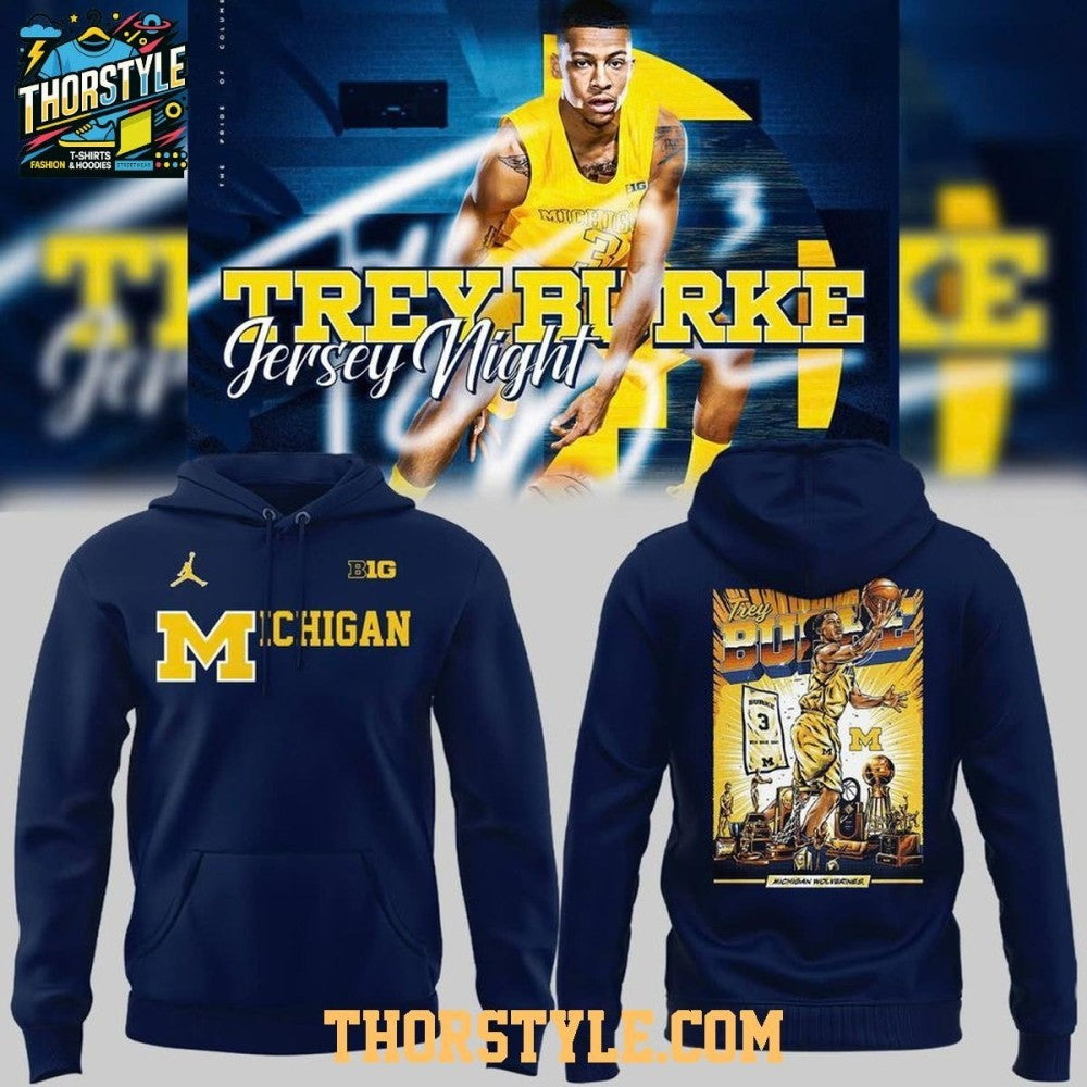 Michigan Wolverines Trey Burke Jersey Night 2026 Hoodie Shirt