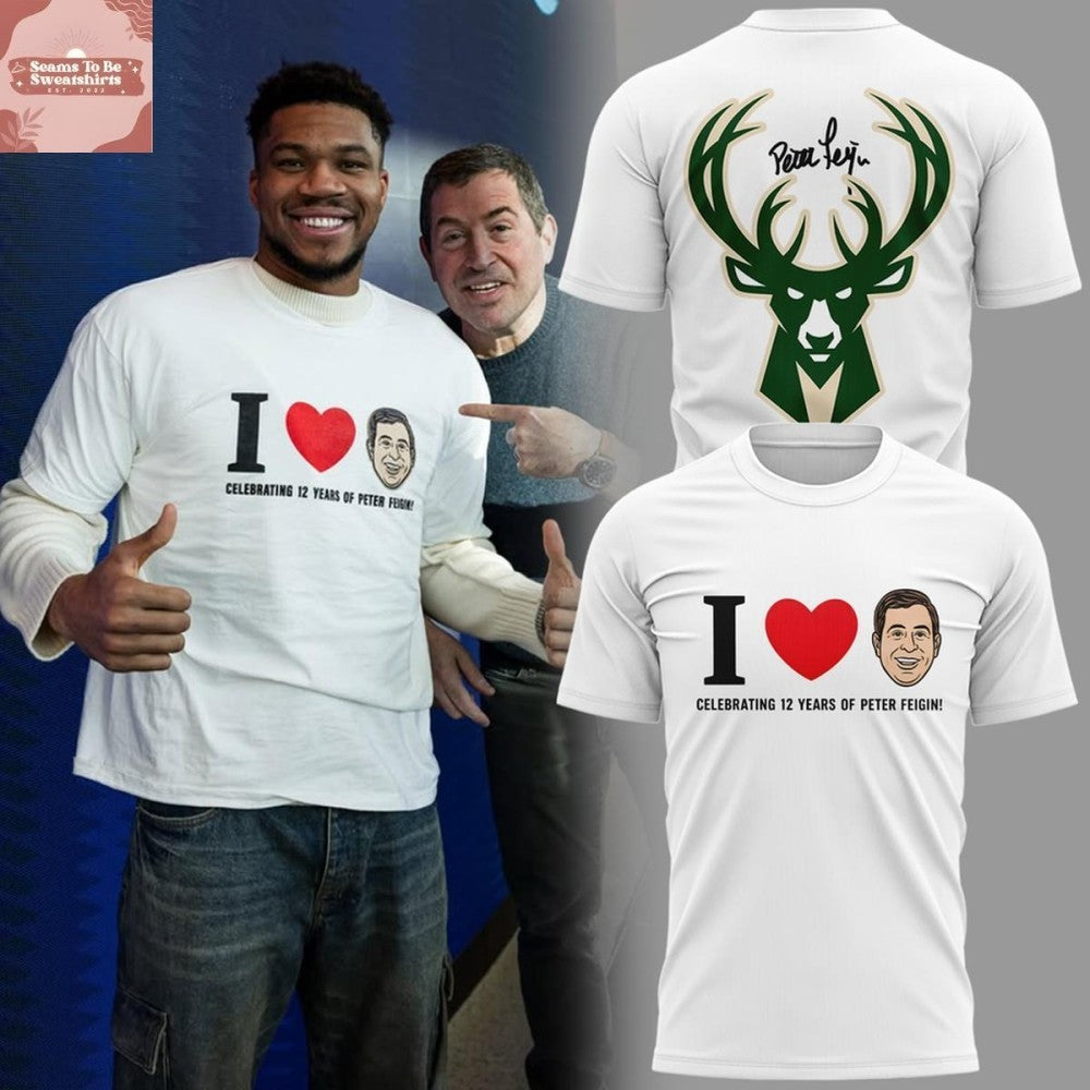 Milwaukee Bucks Celebrating 12 Years of Peter Feigin Shirt