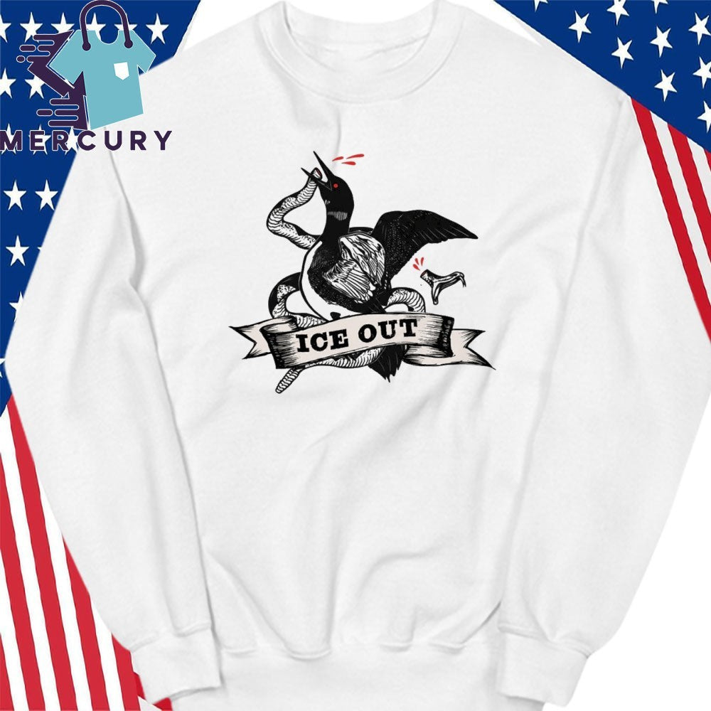 Minnesota Rebel Alliance ICE OUT MN State Bird Loon Protest + Resistance Shirt