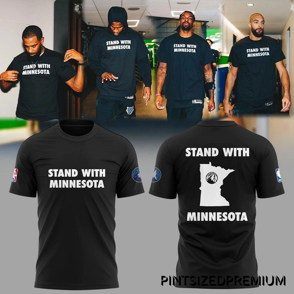Minnesota Timberwolves Stand With Minnesota Two Sided Shirt