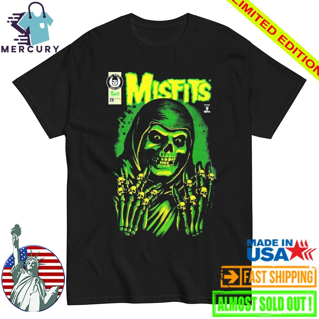 Misfits X Yesterdays WonderCon Anaheim 2026 Exclusives Emerald Hell Crimson Ghost Reaper Shirt