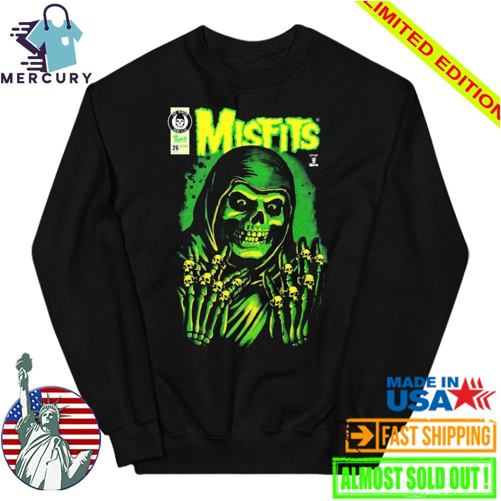 Misfits X Yesterdays WonderCon Anaheim 2026 Exclusives Emerald Hell Crimson Ghost Reaper Shirt