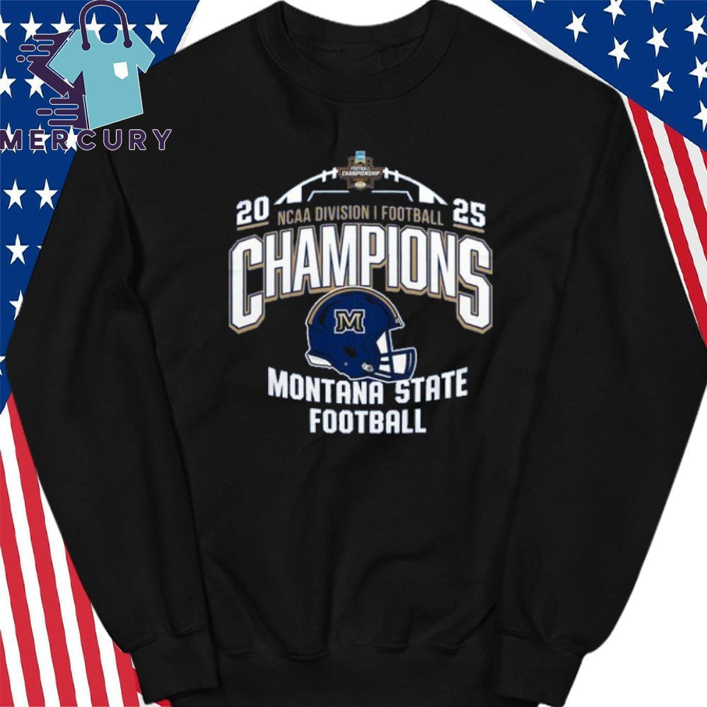 Montana State Football NCAA Division I Champions 2025 Helmet Shirt