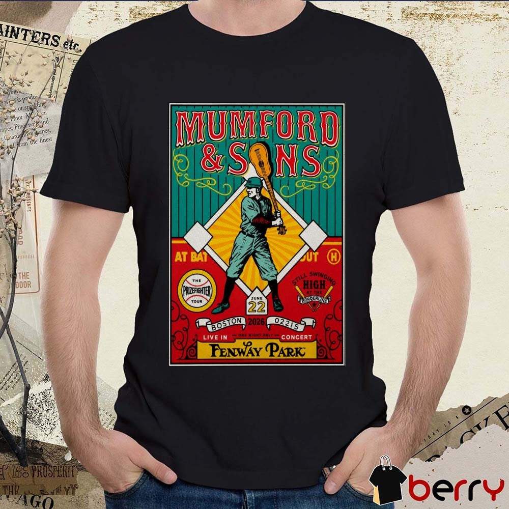 Mumford And Sons The Prize Fighter Tour Live In Concert Fenway Park Boston MA June 22 2026 Poster t-shirt