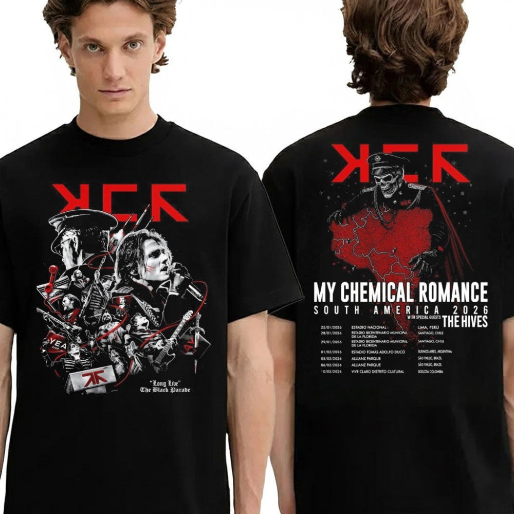 My Chemical Romance South America Tour 2026 The Hives Shirt