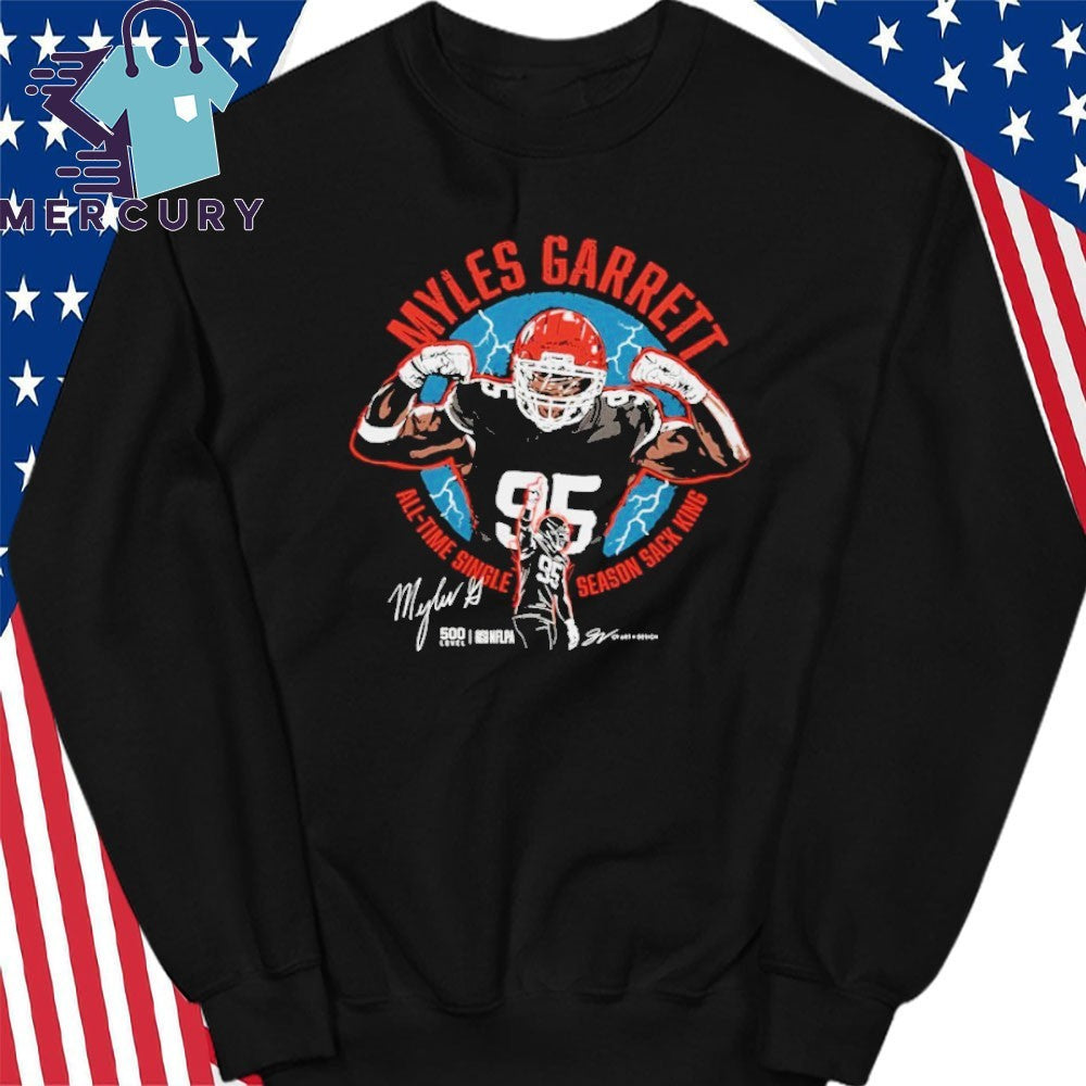 Myles Garrett Cleveland All-Time Sack King Shirt