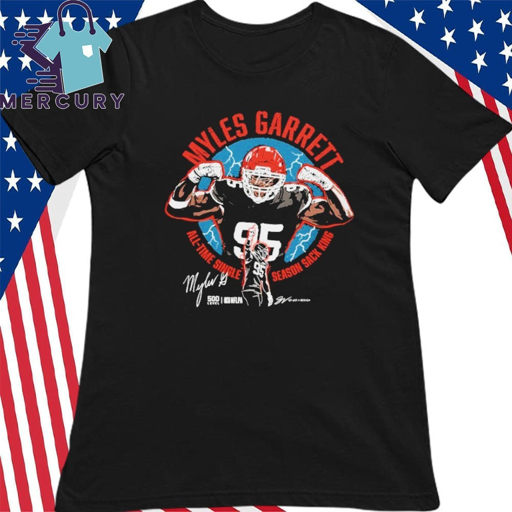 Myles Garrett Cleveland All-Time Sack King Shirt