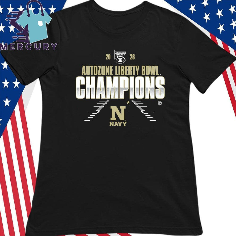 Navy Midshipmen Football 2026 AutoZone Liberty Bowl Champions Shirt