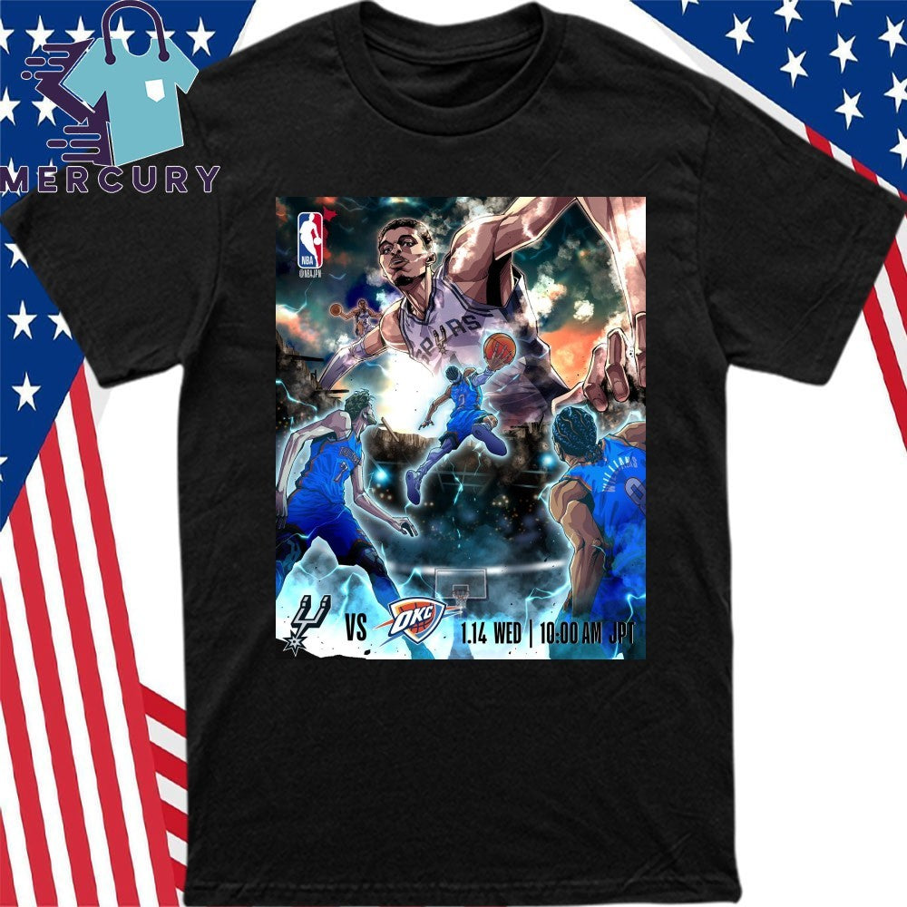 Nba San Antonio Spurs Vs Oklahoma City Thunder 2026 Poster Shirt