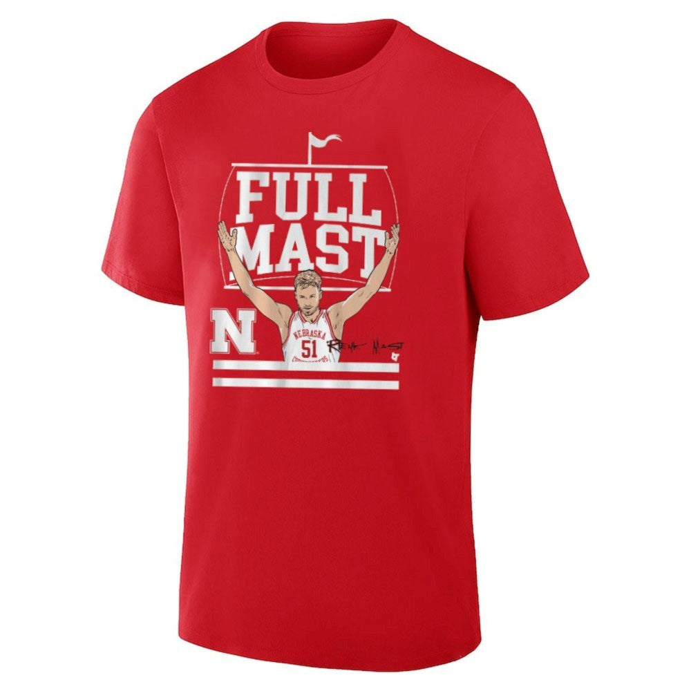 Nebraska Cornhuskers Basketball Rienk Mast Full Mast Shirt