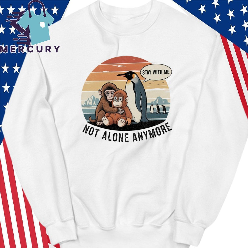 Nihilist Penguin and Monkey Punch Not Alone Anymore Shirt