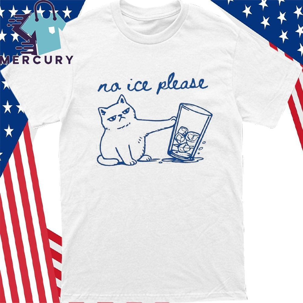 No ICE Cat Graphic T-Shirt Pro Immigration Social Justice Tee Feminist Activist Apparel