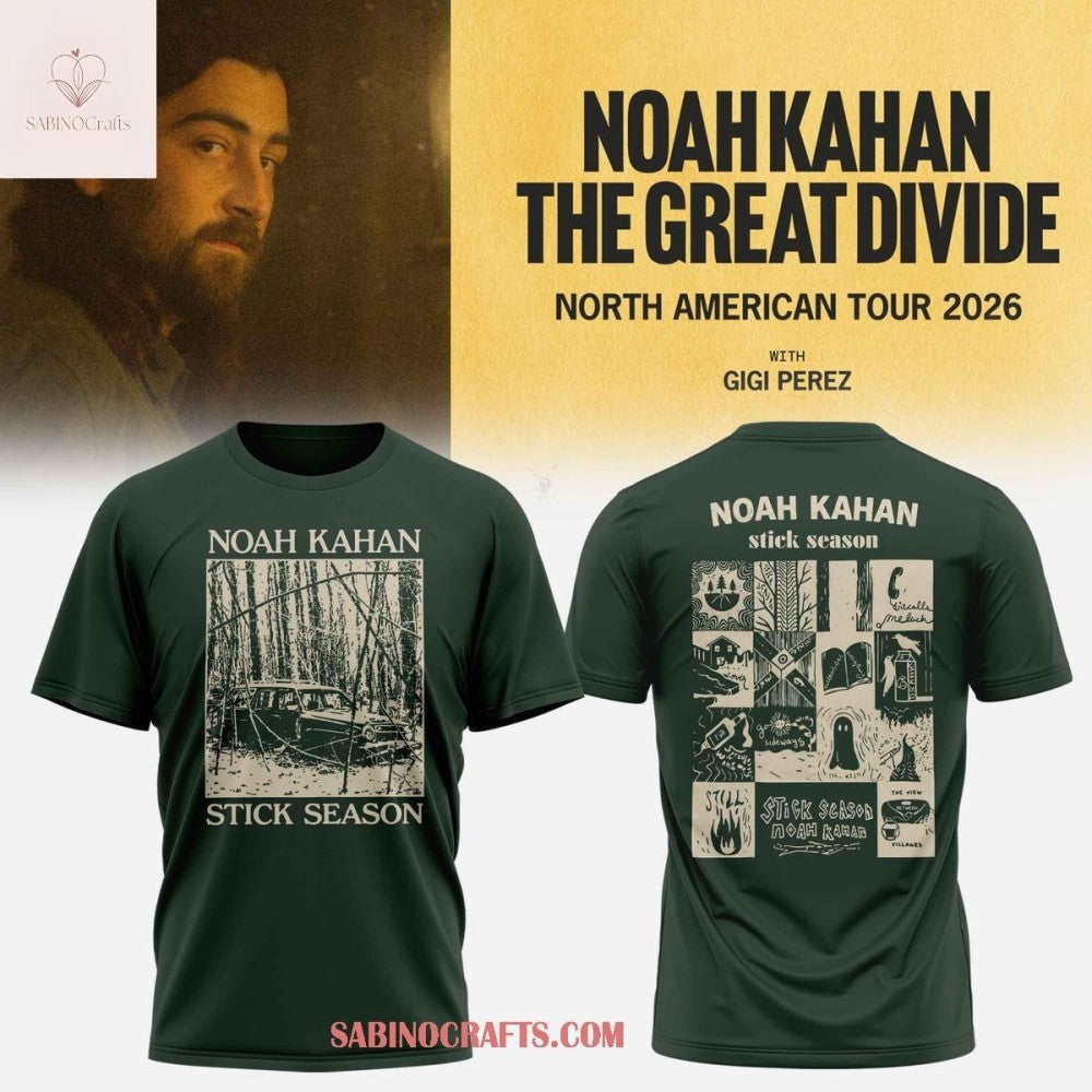 Noah Kahan x The Great Divide North America Tour 2026 Two Sided Shirt