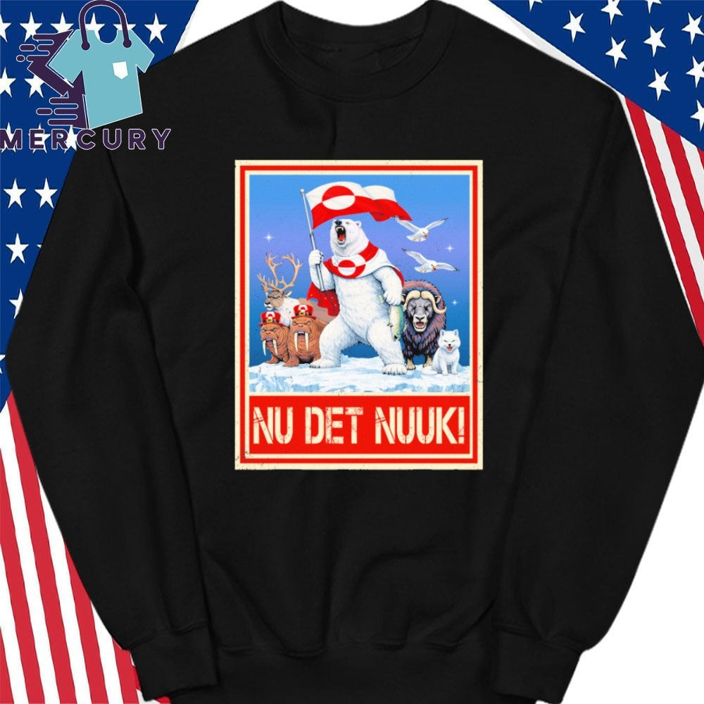 Nu Det Nuuk Greenlanders I Stand with Greenland Retro Shirt