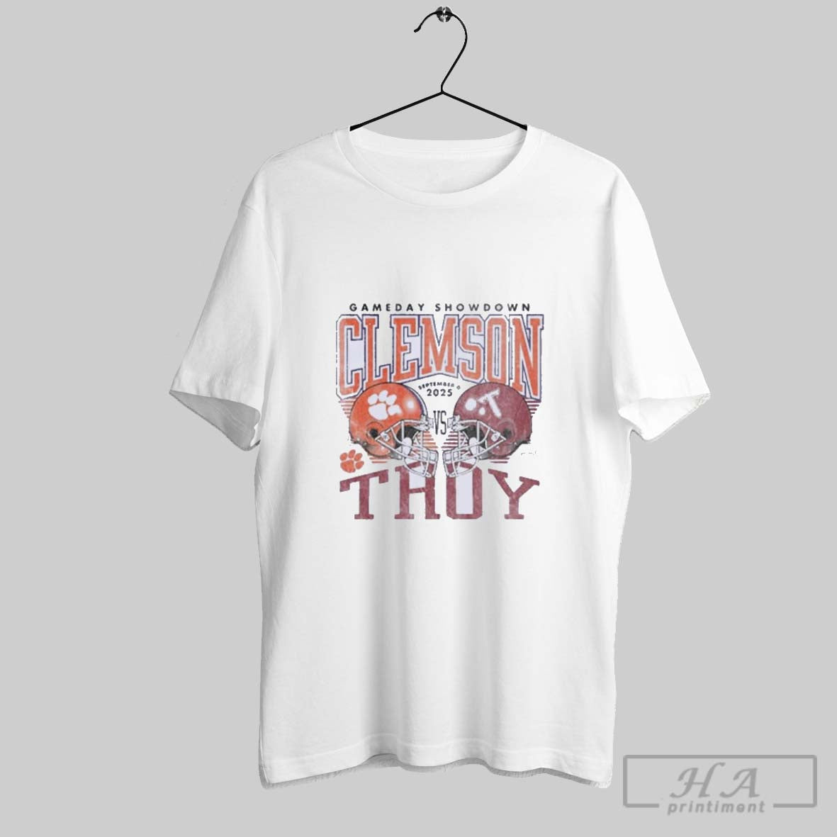 Official Official Gameday Clemson Vs Troy September 6 2025 Duel Helmet Shirt Tee