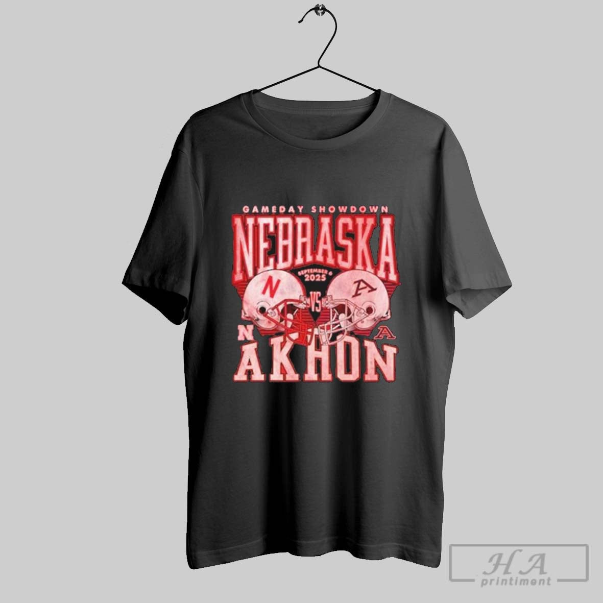 Official Official Gameday Nebraska Vs Akhon September 6 2025 Duel Helmet Shirt Tee