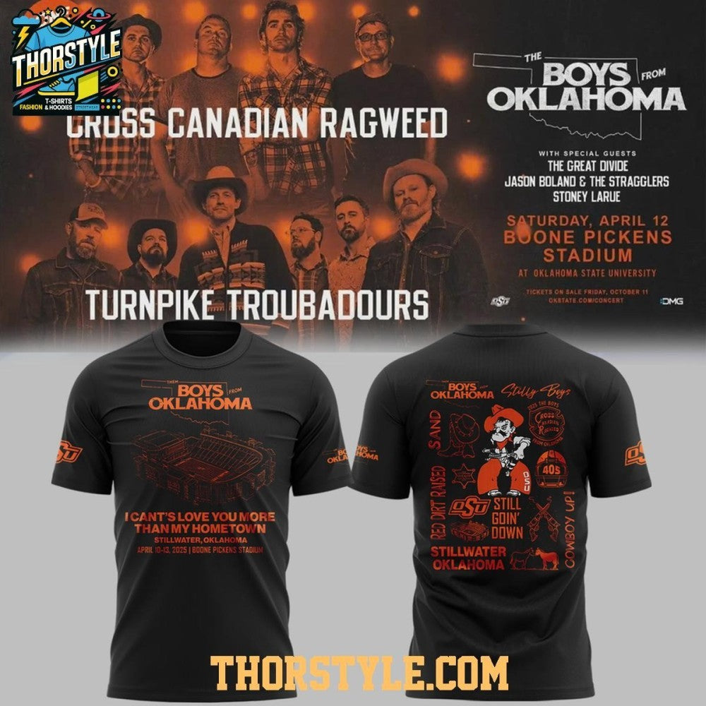 Oklahoma State Cowboys Cross Canadian Ragweed 2026 Show Shirt