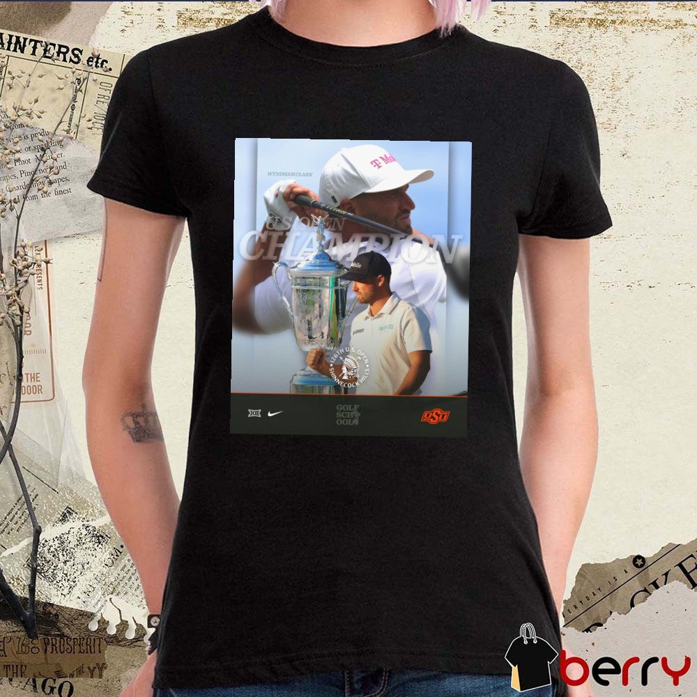 Oklahoma State Golf Wyndham Clark 2026 US Open Champion Shinnecock Hills Golf Club Southampton NY Poster t-shirt