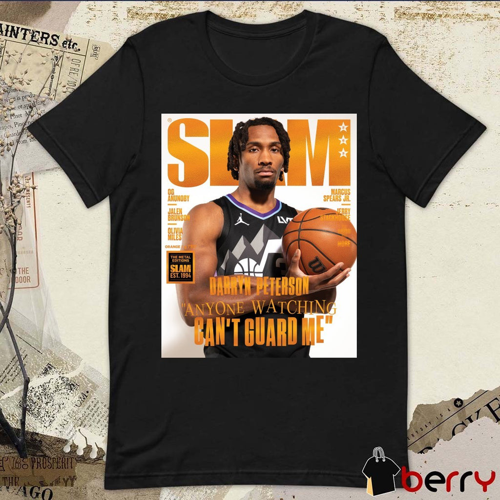 Orange Metal SLAM Utah Jazz NBA Darryn Peterson Anyone Watching Can’t Guard Me Magazine t-shirt