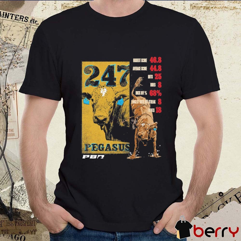 PBR Pegasus 247 Career Stats Highest Score 46.8 Average Score 44.8 t-shirt