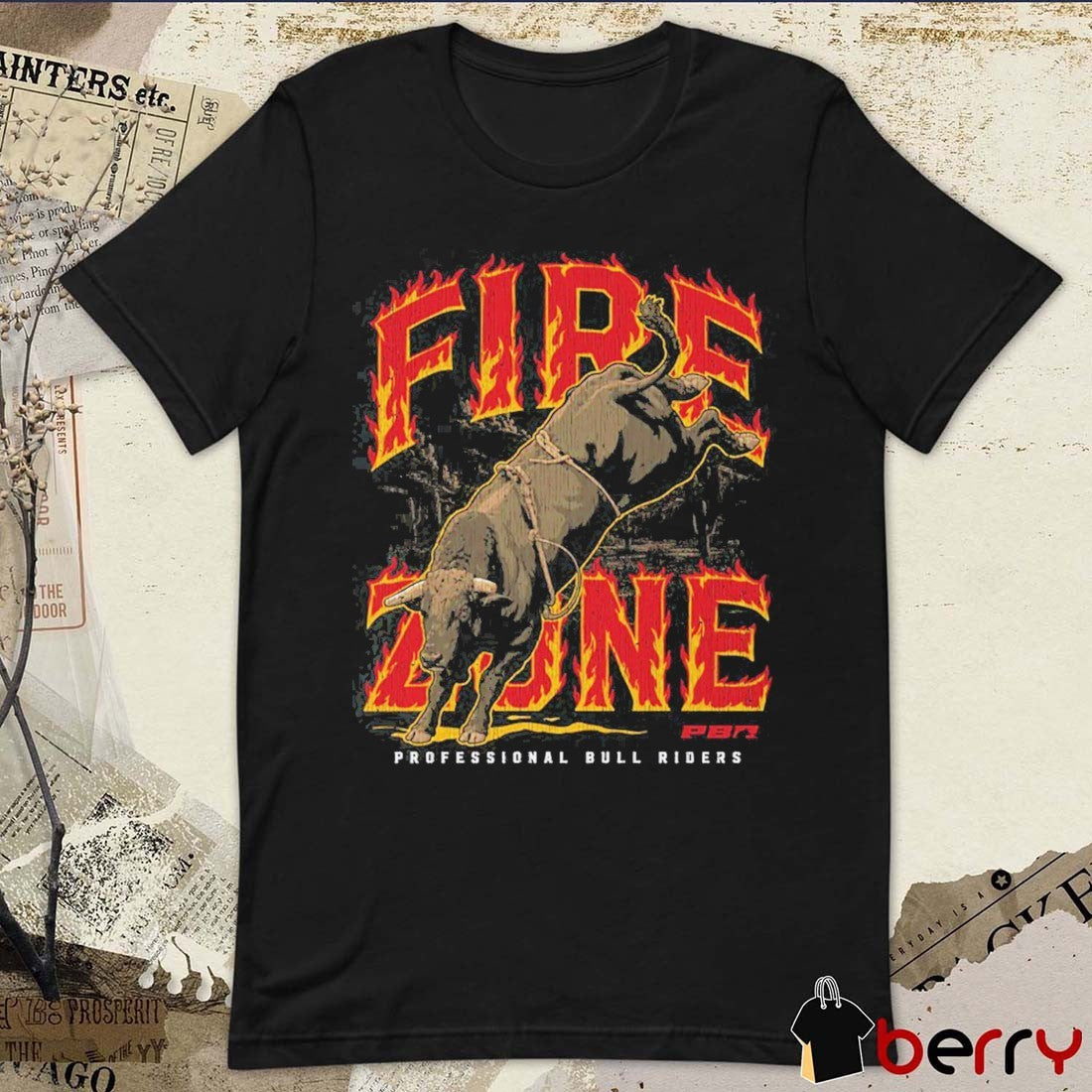 PBR Professional Bull Riders Fire Zone Bucking Bull 2026 t-shirt