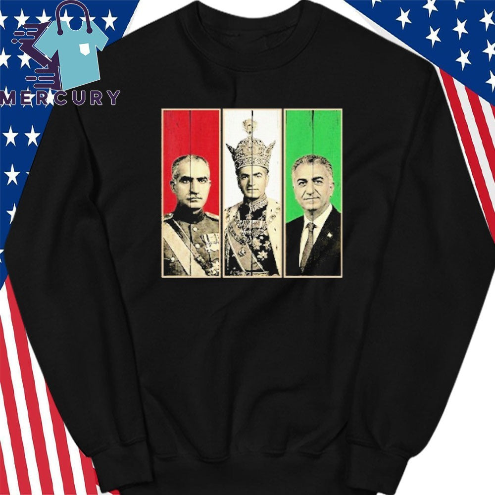 Pahlavi Dynasty Three Generations Reza Shah Mohammad Reza Shirt