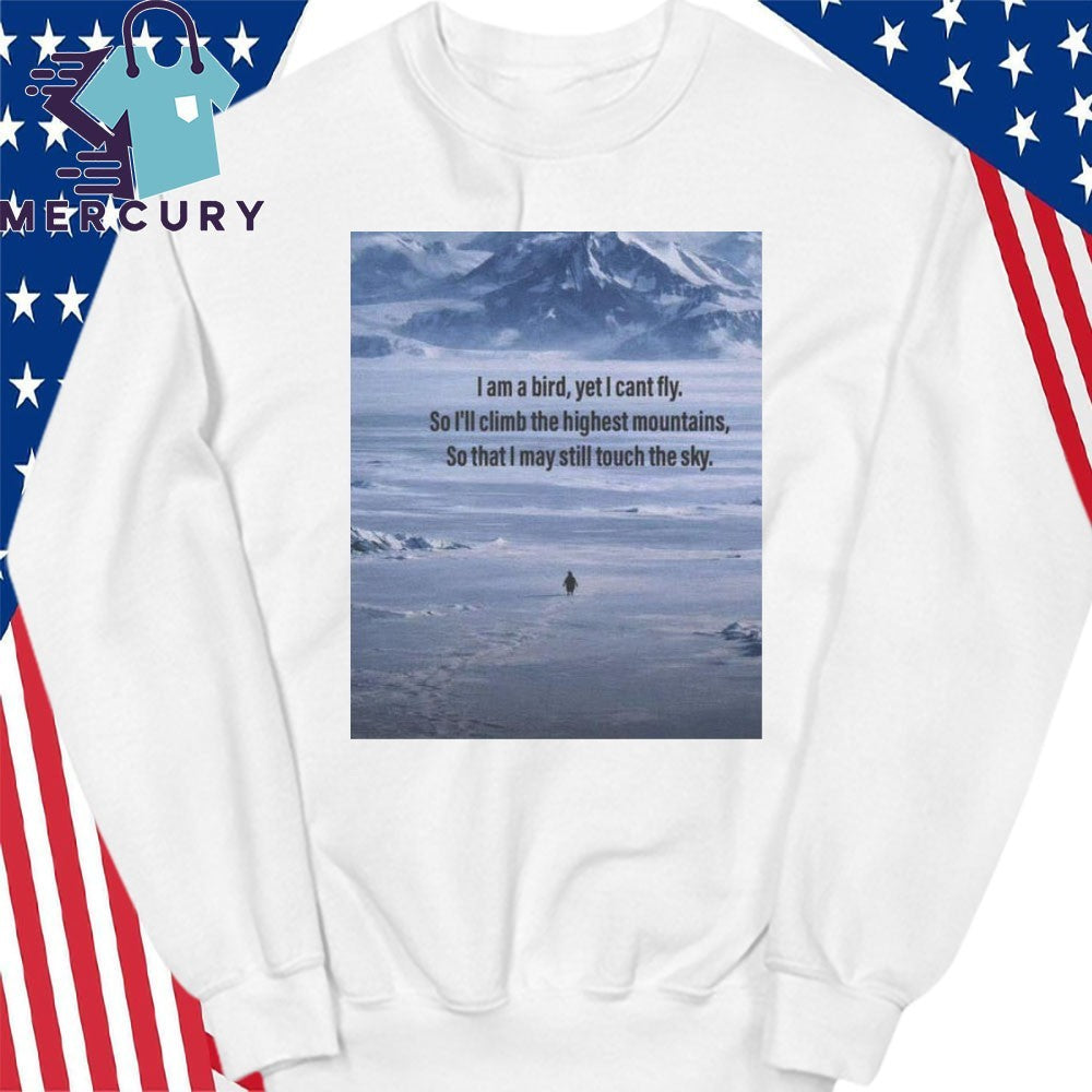 Penguin Mountain Graphic Shirt Hopeful Bird Quote