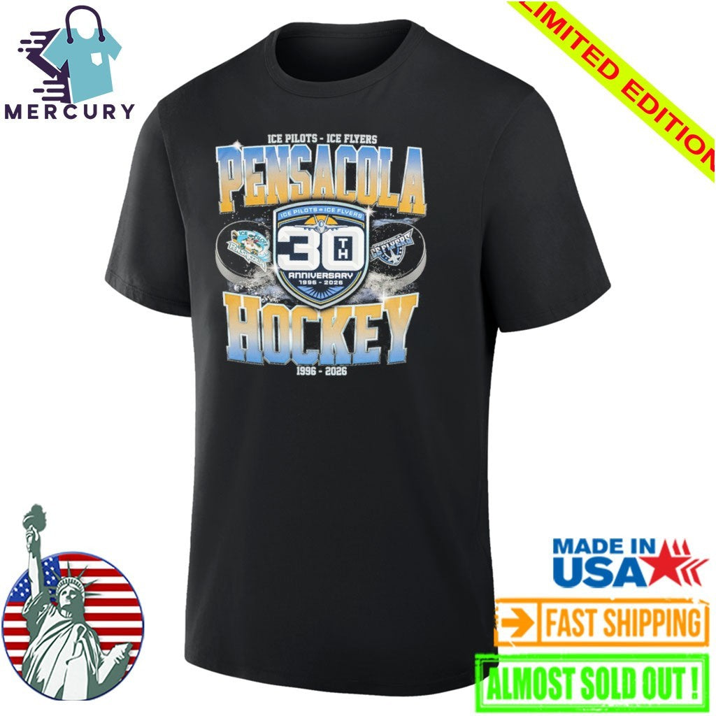 Pensacola Hockey Ice Pilots Ice Flyers 30th Anniversary 1996-2026 Shirt