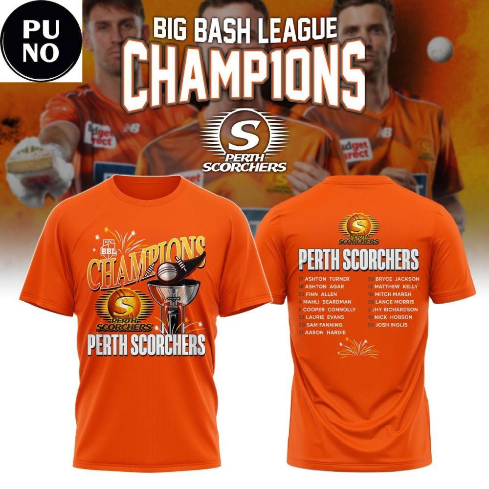 Perth Scorchers Big Bash League 15 Champions 2026 Shirt
